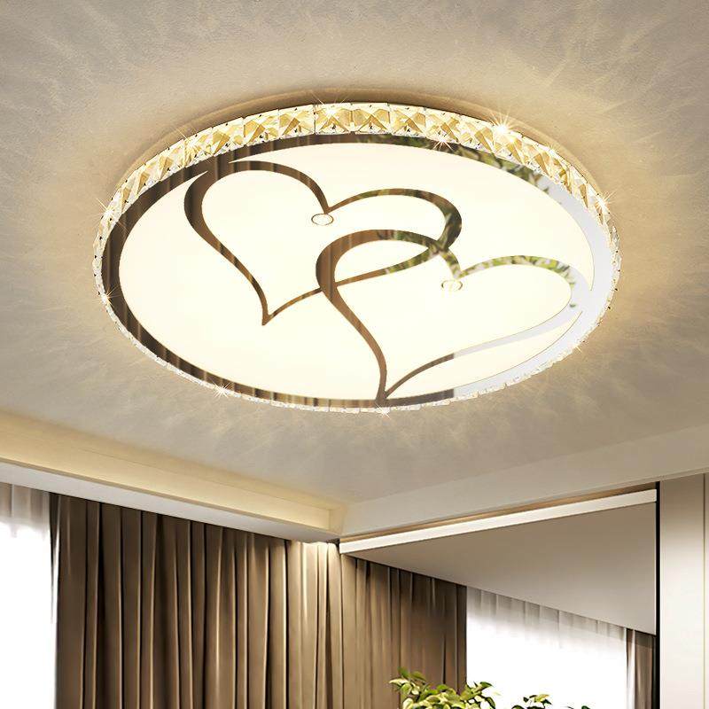 主卧室灯2023年新款灯具现代简约水晶家用房间主灯超薄led吸顶灯