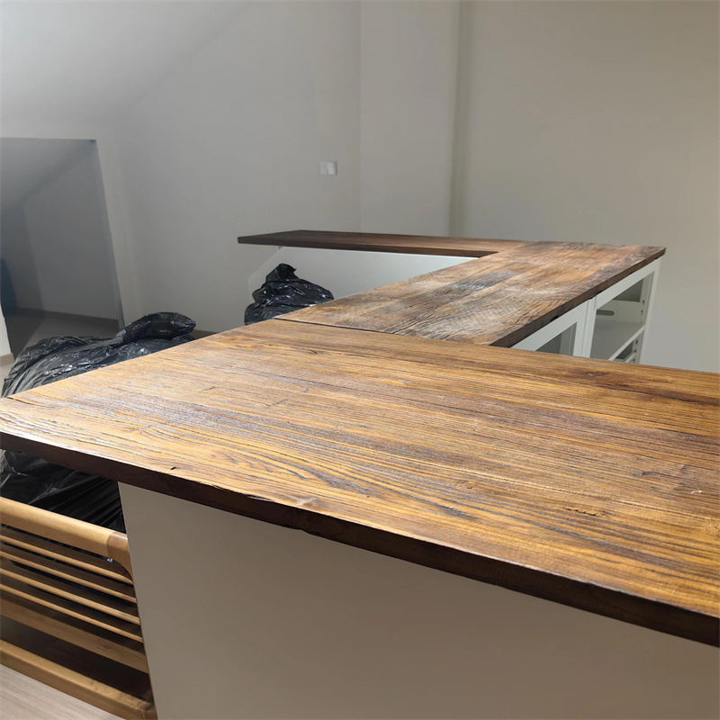 木板定制实木原木松木榆木吧台板办公餐桌面板长方形圆桌隔板定做