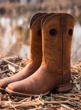 Palitutu西部牛仔靴镂空刺绣骑士靴子男靴时尚马靴大码切尔西靴子