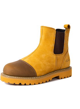 新品真皮固特异男士皮鞋休闲时尚轻便款牛皮切尔西靴