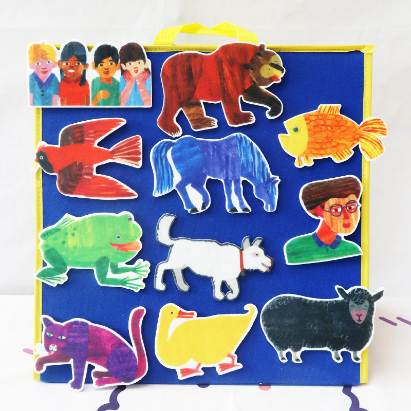 棕色的熊你在看什么故事绘本毛毡