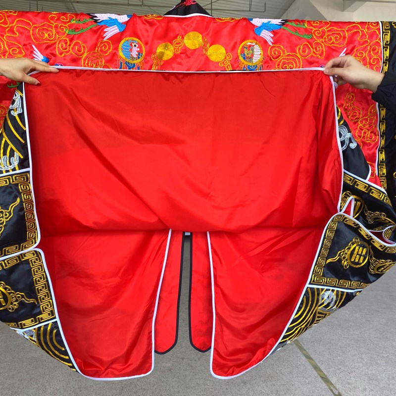 法衣金丝鹤d高功法衣红色仙鹤降衣百鹤衣道士服道袍 男女通用
