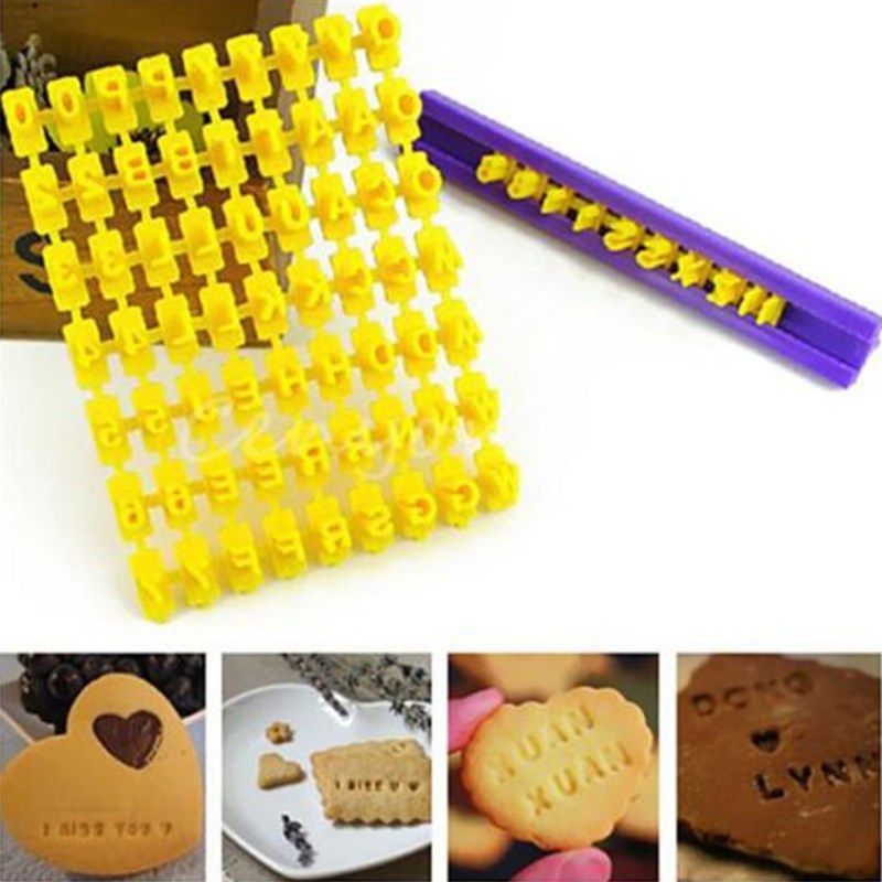 极速Biscuits Baking Printivng Alphabet Mold Cookies Cutter W