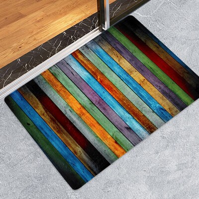 极速Flannel Entrance Rug Strong Water Absorb DecorativZe Car