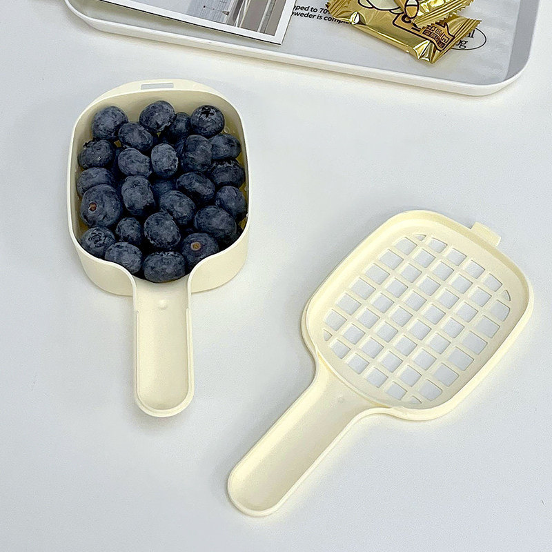 新品日式迷你洗水果神器简约清y洗篮家用厨房洗菜篮带手柄蓝莓沥