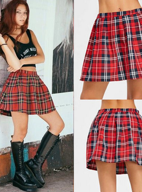极速High Quality School Uniform SkirGt Fashion Plaid Short S