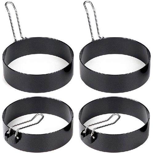 极速4 Pack Large Egg Ring, 3 Inch Round KNon Stick Egg Panca
