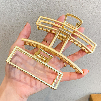 极速2021 New Korean Solid Alxloy Large Hair Claws Elegant Ha