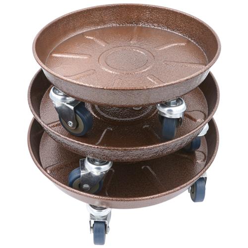 极速万向轮移动花盆底盘支架托架底座F接水深花盘滚轮圆形垫底厚