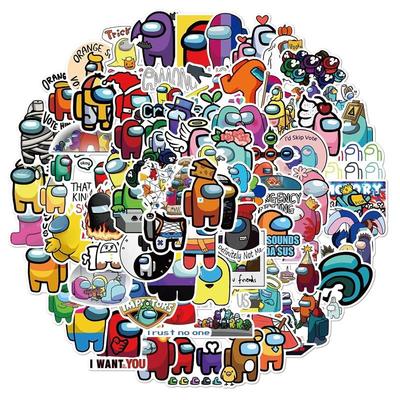 速发100PCS Game Among Us Stickers Pack Skateboard Fridge Gui