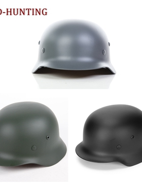 极速HiGH Quality GerMan M35 HelMet SteelK HelMet Black Green