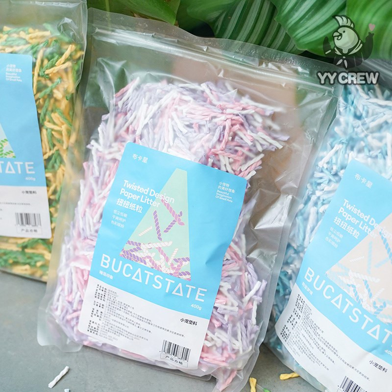 极速鹦鹦队布卡星扭扭纸粒鸟笼y垫料低尘低敏除臭吸水鹦鹉鸟窝清