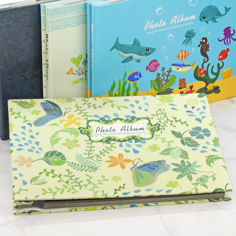 极速覆膜自粘贴式DIY相册本横版影集8寸旅L行儿童家庭创意相簿包