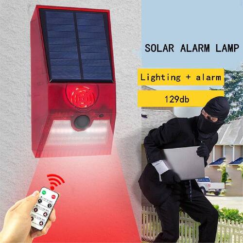 极速Multi-function Solar Alarm Lamp Remote CoQntrol Security