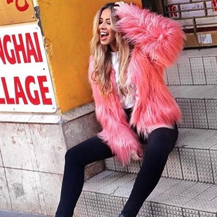 Fur Coat Long Furry Slee WRarm Faux Fluffy 极速Fashion Women