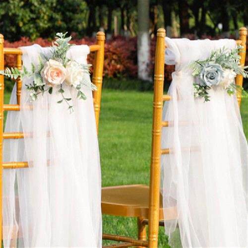 极速Artificial Chair Back Flowers Simulation FRake Decorativ