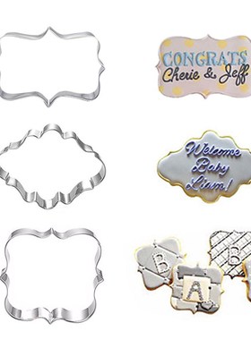 极速Sugar biscuit mold 3Pcs Plaque Cutter Cookies FraYme DIY