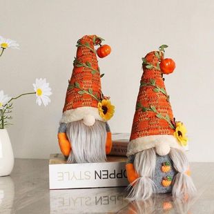 Fall Cute Gnome Doll Thanksg.iving Faceless 极速Pumpkin