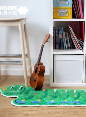 极速【BOZ?】木l木美术馆艺术衍生潮玩客厅卧室仿毛绒家居地垫脚