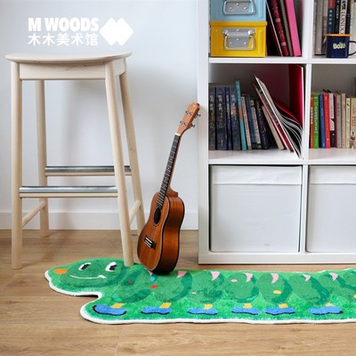 极速【BOZ?】木l木美术馆艺术衍生潮玩客厅卧室仿毛绒家居地垫脚