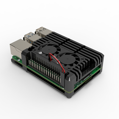 极速树莓派4b主板外壳RaspberryPi4 b型盒子4b/T4代铝合金散热壳