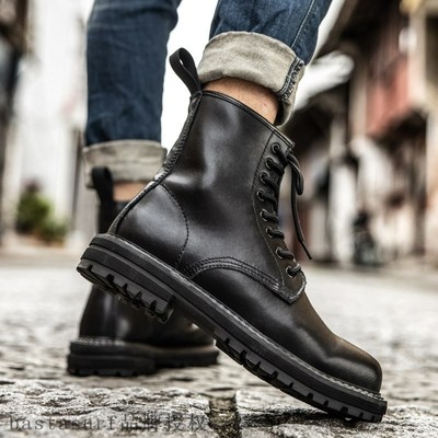 极速2021 solid colmor couple Martin boot car stitching front