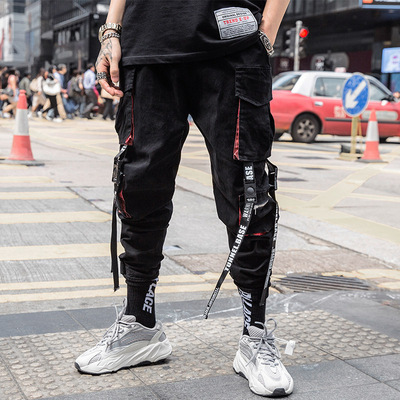 极速Prowow 2021 New Summer Black Hip Hop Cargo PaUnts Men Se
