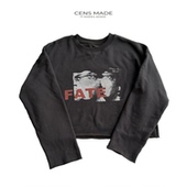 CENSMADE 街头 型美式 宿命 人像印花420g精梳棉混纺卫衣boxy短宽版