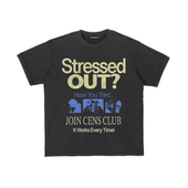 CENSMADE 型T恤 vintage复古boxy短宽版 水洗做旧美式 字母印花短袖