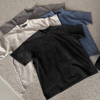 CENSMADE基础四色水洗boxy短袖