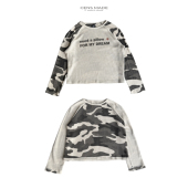 26SS 针织衫 美式 CENSMADE 字母印花Boxy版 型迷彩双面穿插肩袖 长袖