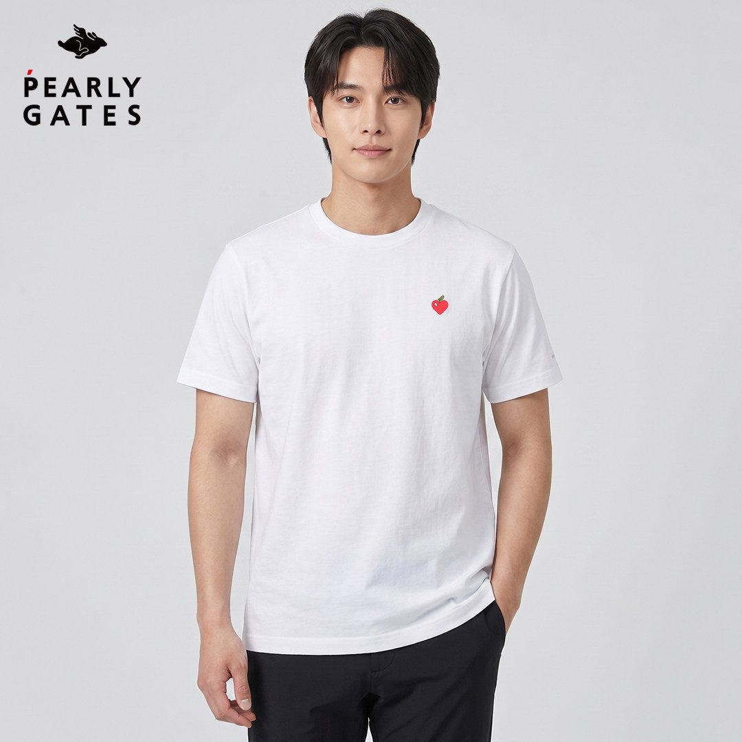 PearlyGates高尔夫男士夏季棉质圆领短袖T恤日本制运动短袖上衣