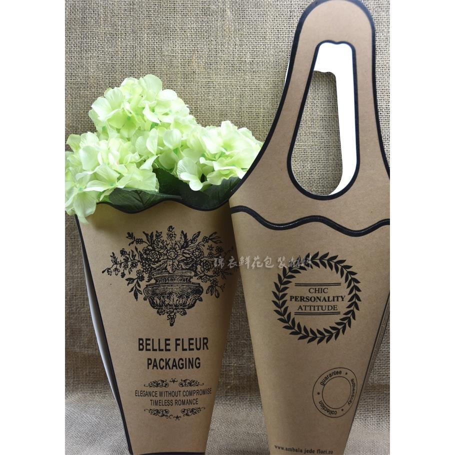 极速欧版花束包装袋手提多用包装袋E礼品袋锦衣鲜花包装材料包花