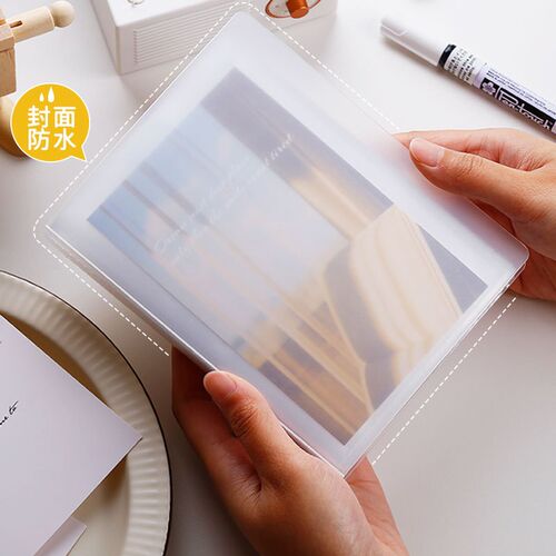 新品ins简约透明磨砂收集卡片贴纸PP绑带收N纳册手帐图鉴插袋式大