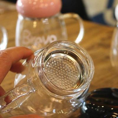 极速家用带d把办公室泡茶杯子迷你可爱玻璃杯水杯女带盖子可携式