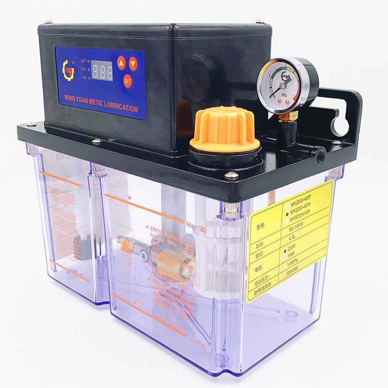 极速促4ld升数显数控车床油泵机床全自动注油器电动润滑泵220v机