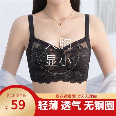 新品列维丝秋冬新款大胸显小大尺码性感法式N蕾丝小可爱薄款透气