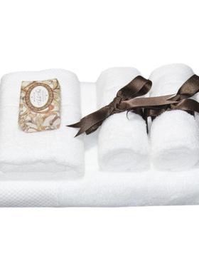 极速展厅小方巾丝带浴巾绑带毛巾纯白样板房化妆R室软装浴室柜浴