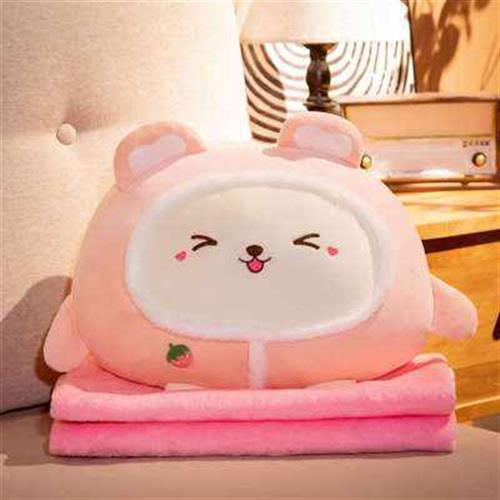 极速毛毯办公室午睡抱枕二合一午休盖毯冬季车载靠枕X小被子可爱