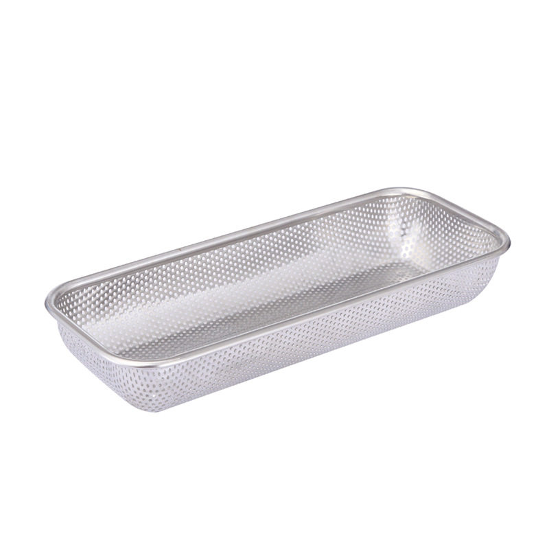 极速304长方形不锈钢沥水v筐碗架控水网水果篮大孔网框洗菜篮漏盆