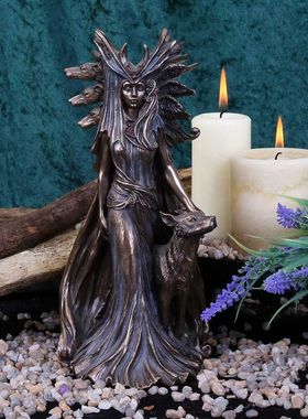 极速Greek Goddess of Magic Statue Jerte and DQog Resin Decor