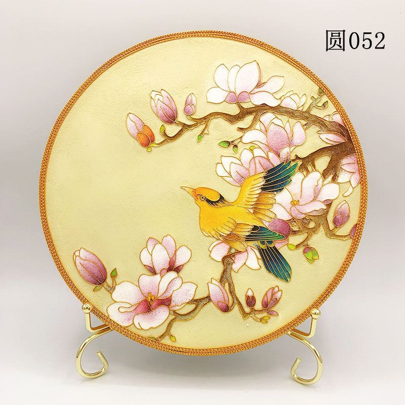 极速景泰蓝掐丝珐瑯n画diy金丝初学非遗手工材料包全套摆台送架子