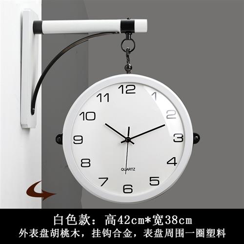 极速新品新品新可狄欧式h双r面旋转挂G钟实木轻奢时钟玄关走廊吊
