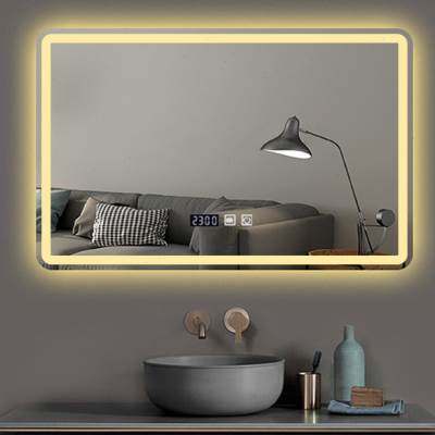 极速220v带插头浴室p化妆镜子灯触摸感应开关无极调光T玻璃黏贴灯