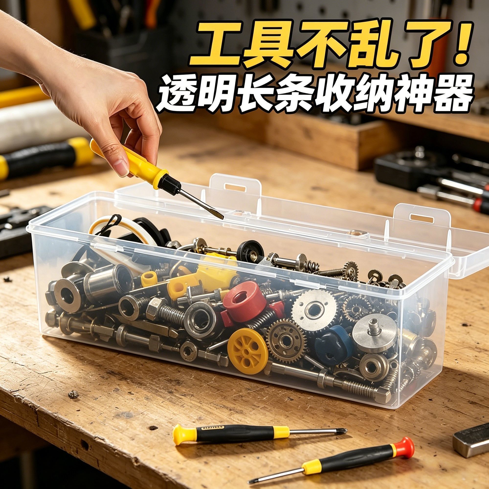 多功能手提式螺丝收纳盒零件钻头工具盒收纳箱分类分格箱收纳盒图片
