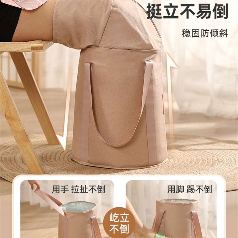 极速便携式家用宿舍恒温可折叠泡脚桶过小腿高深熏W蒸桶泡脚袋过