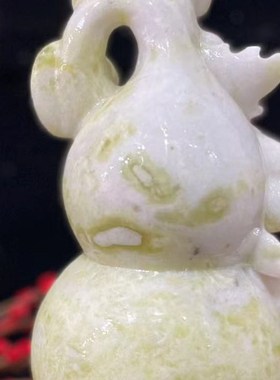 极速天然蓝田玉葫芦m摆件中式客厅家居玄关装饰品办公室桌面玉雕