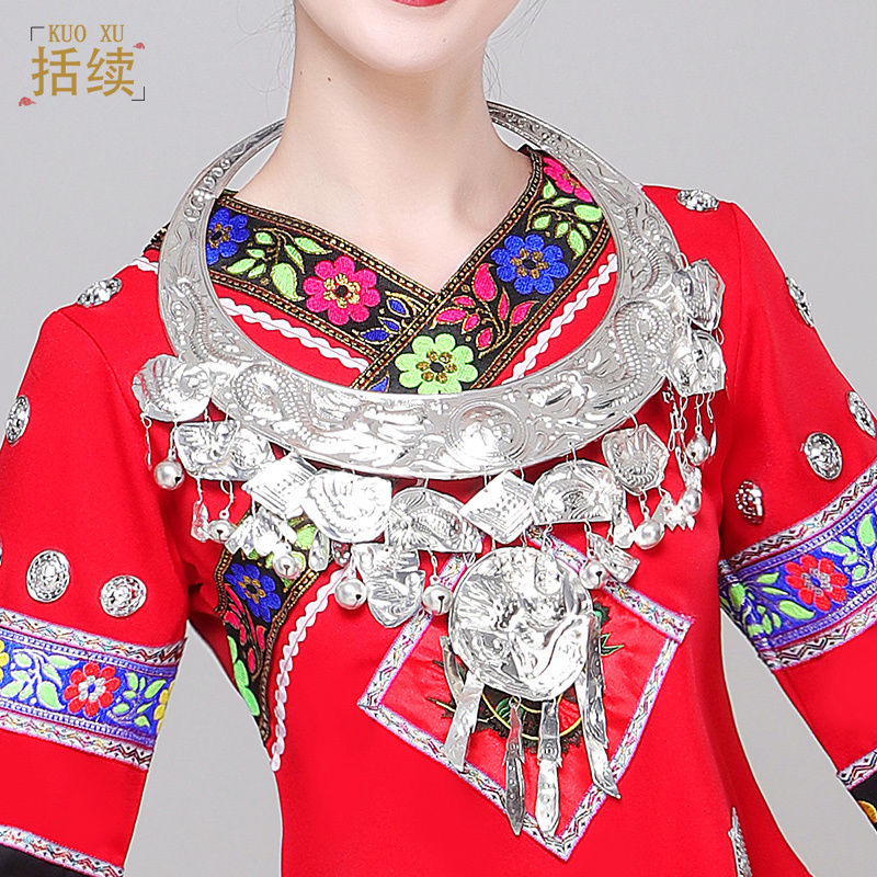 速发苗族苗银头饰帽子项圈银饰贵州少数民族舞蹈舞台配饰合唱演出