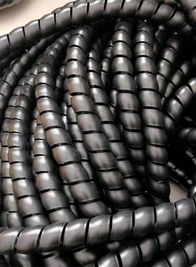 极速现货速发黑色k胶管螺旋护套 操作简单60黑色胶管螺旋护套