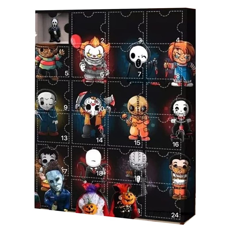 极速Advente Calendar Doll Box Advent with 24Pcs Horror Numbe